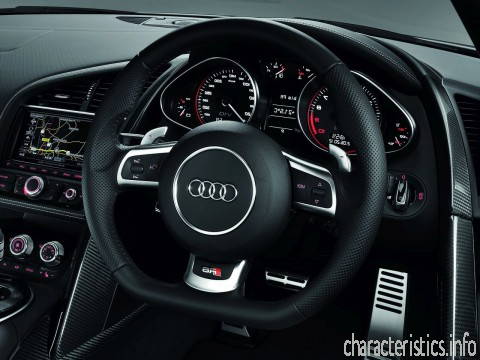 AUDI Поколение
 R8 Coupe Restyling 5.2 (525hp) 4x4 Технические характеристики
