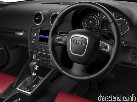 AUDI Покоління
 A3 Sportback (8P) 2.0 TFSI (200 Hp) S tronic Технічні характеристики
