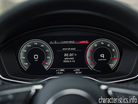AUDI Поколение
 A5 II (F5) Restyling 2.0d AMT (190hp) 4x4 Технические характеристики
